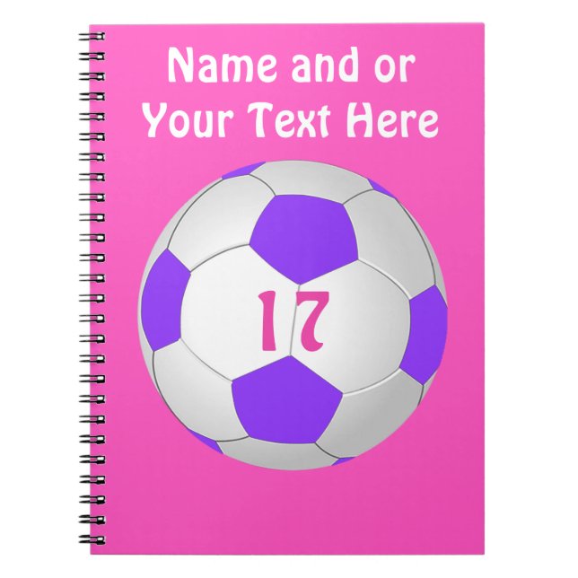 Cuaderno personalizado del fútbol para los chicas (Frente)