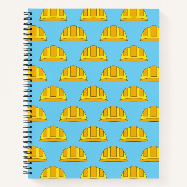 Cuaderno Personalizado del Gorra duro amarillo (Anverso)