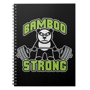 Cuaderno Personalizado del oso panda - Bamboo fuerte - Muer
