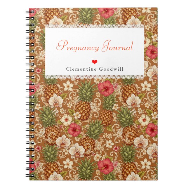 Cuaderno Personalizado del planificador de embarazo de rega (Frente)