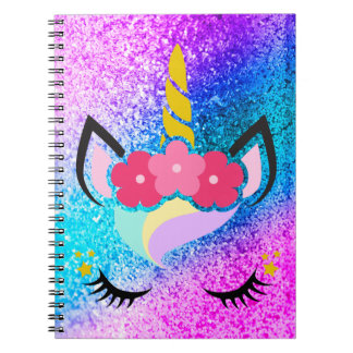 Cuaderno personalizado del purpurina de Ombre del