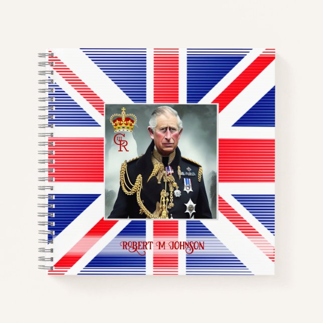 Cuaderno personalizado del Rey Carlos III (Anverso)