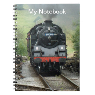 Cuaderno personalizado del tren del vapor