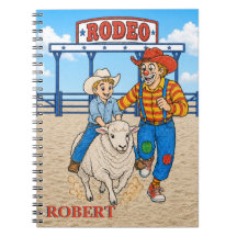 Cuaderno personalizado del vaquero del rodeo de co