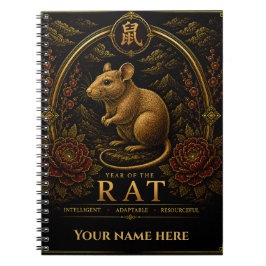 Cuaderno personalizado del zodíaco del año de la r