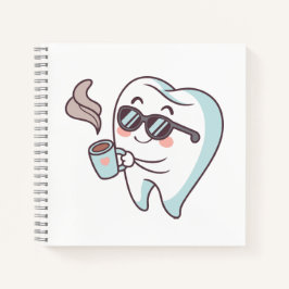 Cuaderno Personalizado dental Guay con gafas de sol y café