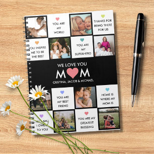 Cuaderno Personalizado Día de la Madre Collage de fotos Con