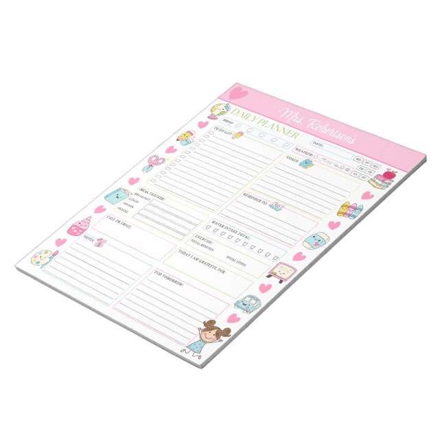 Cuaderno Personalizado Diario para Maestros Lindo (Lado Derecho)