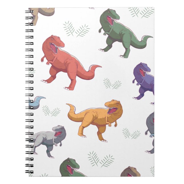 Cuaderno Personalizado dinosaurio dino t rex Pattern Cuto S (Frente)