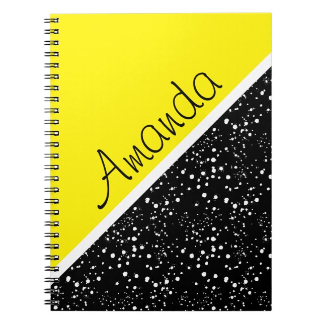 Cuaderno personalizado diseño de 3 tonos genial (Frente)