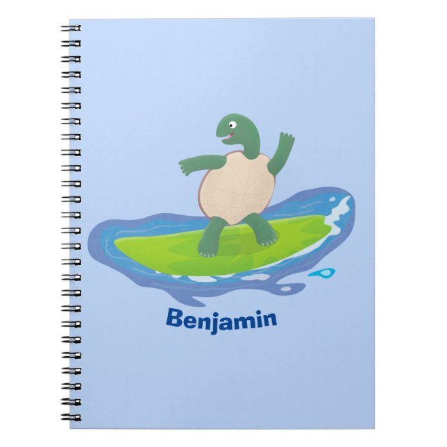 Cuaderno Personalizado divertida de la ola de tortugas (Frente)