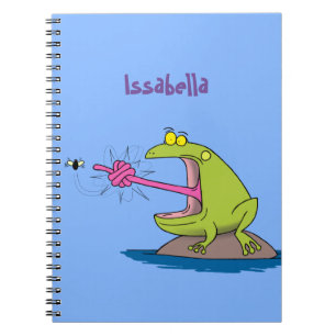 Cuaderno Personalizado divertida de rana y mosca
