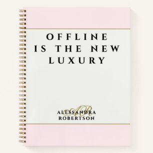 Cuaderno Personalizado Divertido Inspirador Rosa Pastel Bla