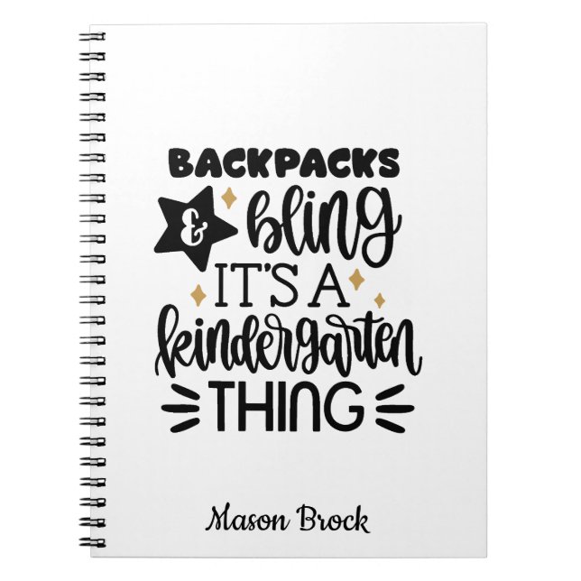 Cuaderno personalizado divertido para jardín de in (Frente)