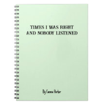 Cuaderno Personalizado divertido para regalos para