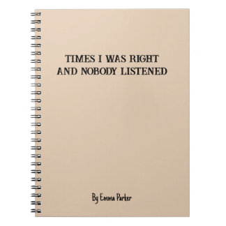 Cuaderno Personalizado divertido para regalos para