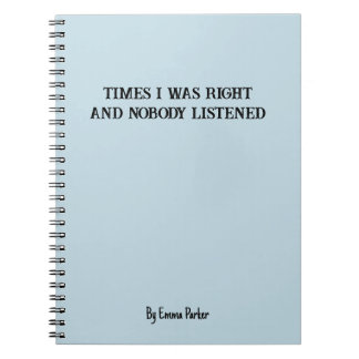 Cuaderno Personalizado divertido para regalos para