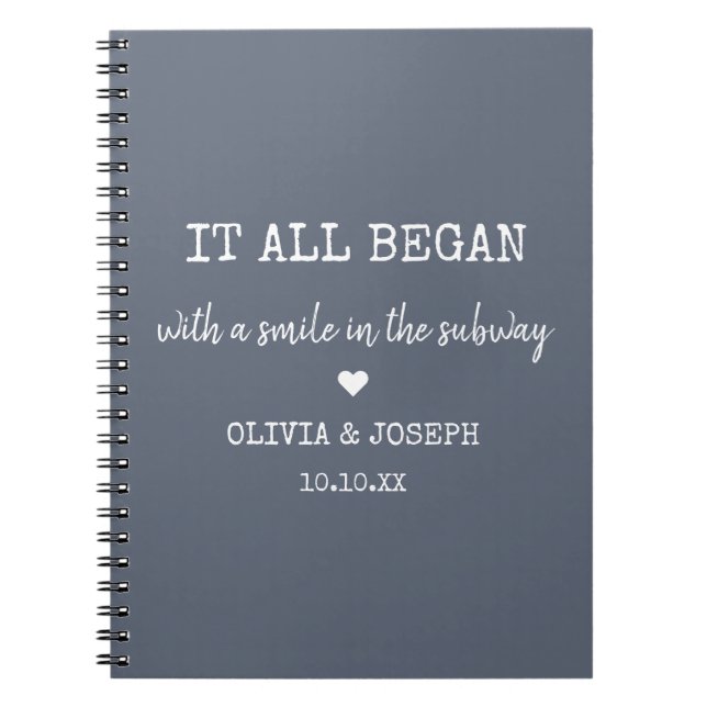 Cuaderno Personalizado Dusty Blue Donde Todo Empezó El Día  (Frente)
