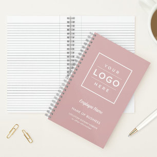 Cuaderno Personalizado Dusty Rosa logotipo comercial y nomb