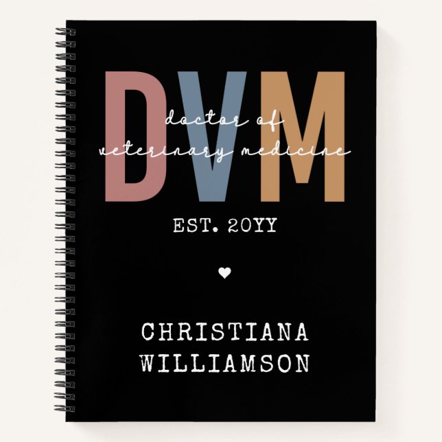 Cuaderno Personalizado DVM Médica de Regalos de Medicina Ve (Anverso)