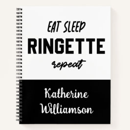 Cuaderno Personalizado Eat Sleep Ringette Repeat Ringette P