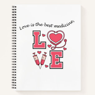 Cuaderno personalizado "El amor es la mejor medici