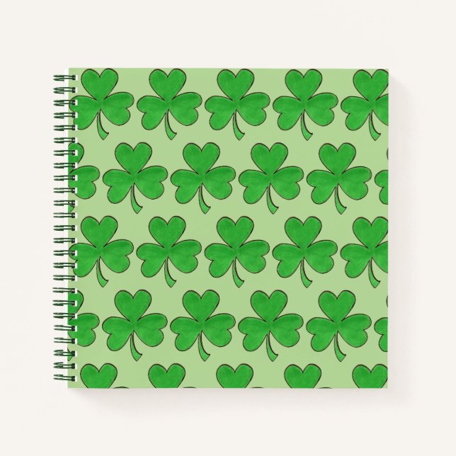 Cuaderno Personalizado el Día del Shamrock Chlover St. Padd (Anverso)