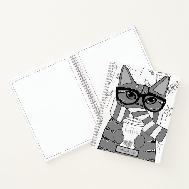 Cuaderno Personalizado el Gato y el Café (Interior)