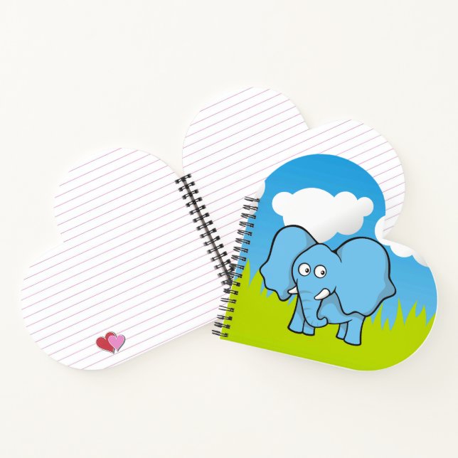 Cuaderno Personalizado Elefante Azul (Interior)