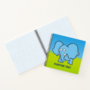 Cuaderno Personalizado Elefante Azul
