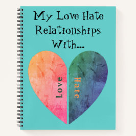 Cuaderno Personalizado Elegant Broken Heart Love Blue Journ