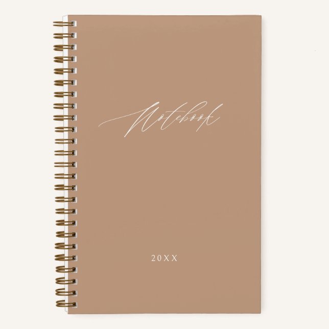 Cuaderno Personalizado elegante con escritura minimalista d (Anverso)