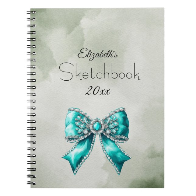 Cuaderno Personalizado Elegante con Lazo (Frente)
