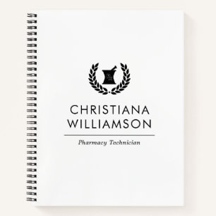 Cuaderno Personalizado Elegante Farmacia Farmacéutica Perso