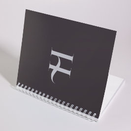 Cuaderno Personalizado Elegante Nombre Inicial Olive Green