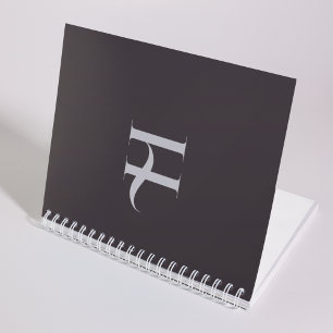 Cuaderno Personalizado Elegante Nombre Inicial Olive Green 