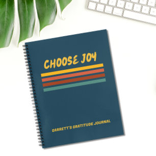 Cuaderno Personalizado Elegir alegría retro fe cristiana