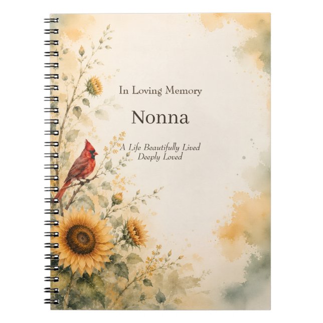 Cuaderno Personalizado En Memoria Amorosa | Funera (Frente)