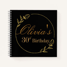 Cuaderno Personalizado en negro y dorado