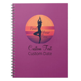 Cuaderno Personalizado encuentra tu yoga flotante Sunset