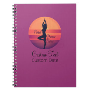 Cuaderno Personalizado encuentra tu yoga flotante Sunset