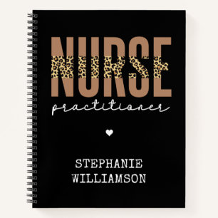 Cuaderno Personalizado Enfermera practicante NP cheetah Gra