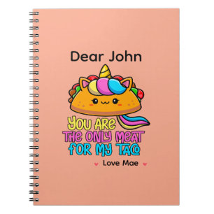 Cuaderno Personalizado Eres La Única Carne Para Mi Taco