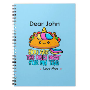 Cuaderno Personalizado Eres La Única Carne Para Mi Taco