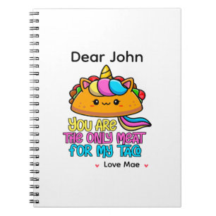Cuaderno Personalizado Eres La Única Carne Para Mi Taco