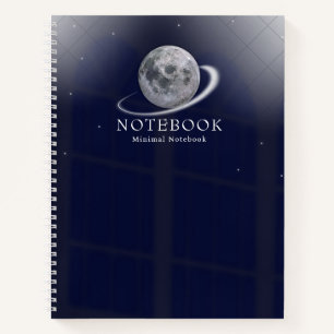 Cuaderno Personalizado Espacio Luna Minimalista
