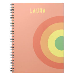 Cuaderno personalizado Espiral Portátil blanco arcoiris ros