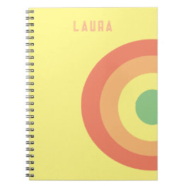 Cuaderno personalizado Espiral Portátil blanco arcoiris ros