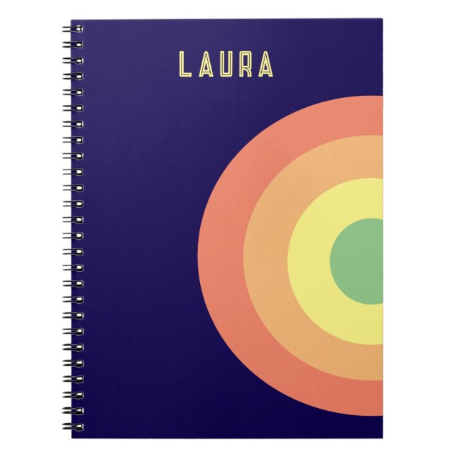 Cuaderno personalizado Espiral Portátil blanco color arcoir (Frente)