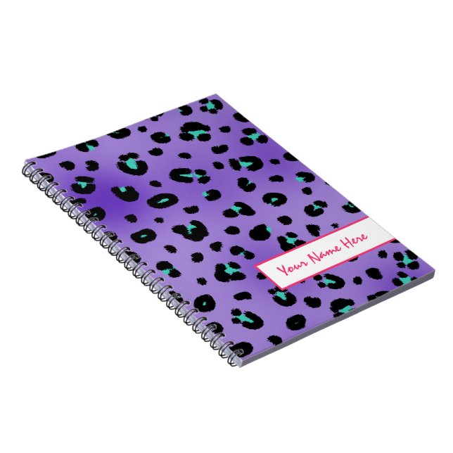 Cuaderno personalizado espiral púrpura del (Lado Derecho)